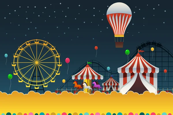 Affiche de nuit de carnaval — Image vectorielle