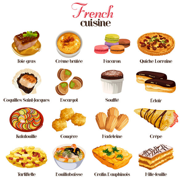 French Cuisine Icons