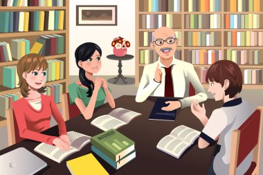 onların Profesör ile bir tartışma sahip üniversite öğrencileri