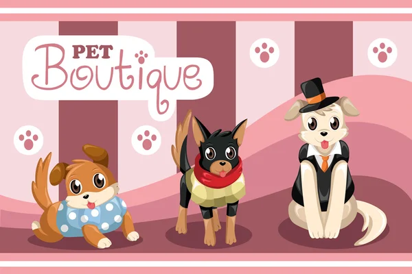 Pet boutique — Stock Vector