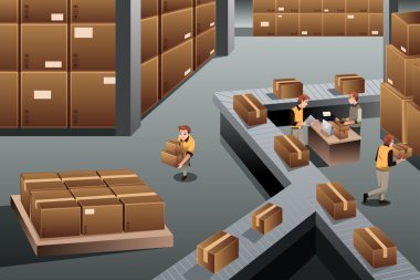 Distribution warehouse clipart