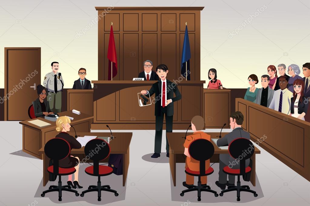 Escena Judicial Ilustración De Stock De ©artisticco 54212373