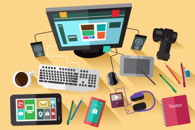 Ofis Masaları yukarıdan izlendi