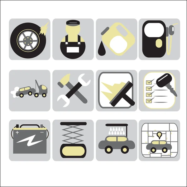 Iconos de servicio automático — Vector de stock