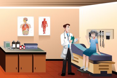 Doktor hasta klinikte