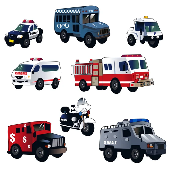 Cartoon-Polizeiwagen — Stockvektor