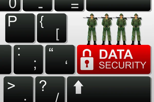データのセキュリティの概念 — ストックベクタ