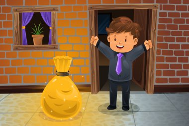 Adam bir çanta dolusu para bulma