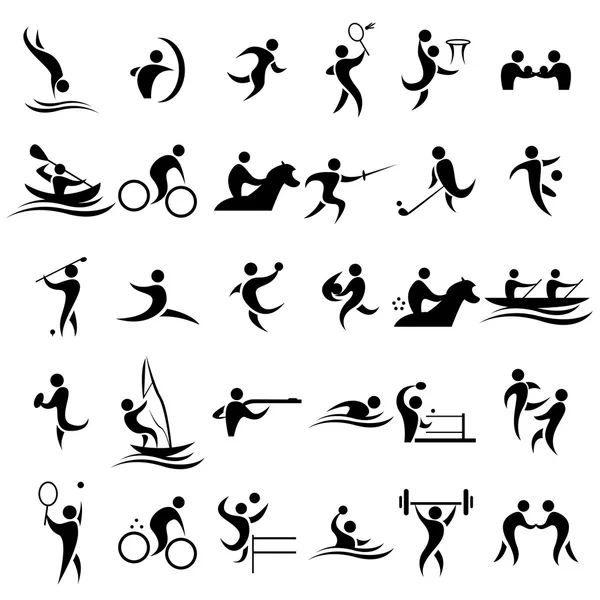 Iconos deportivos — Vector de stock