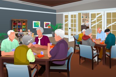 Yaşlı insanlar iskambil