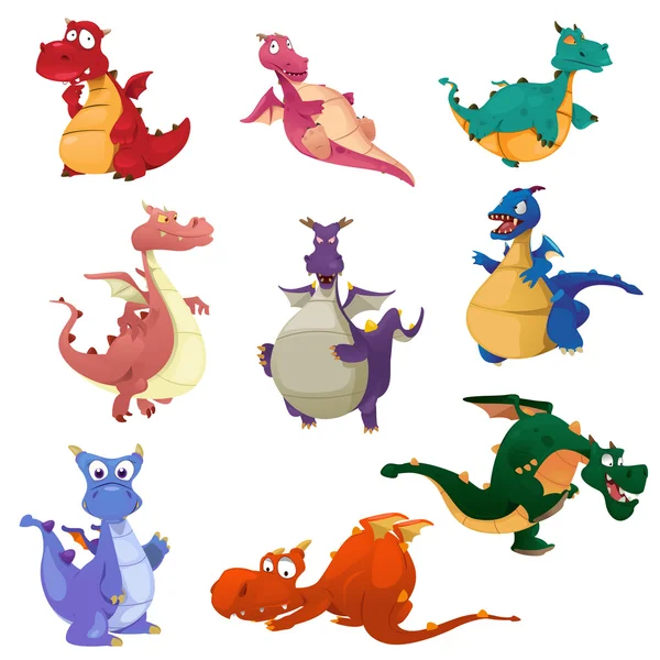 Dragon icons — Stock Vector