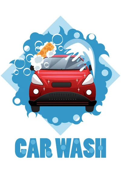 Cartaz de lavagem de carro —  Vetores de Stock