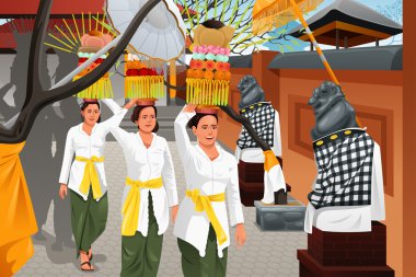 Bali dili geleneksel kutlama insanlarda