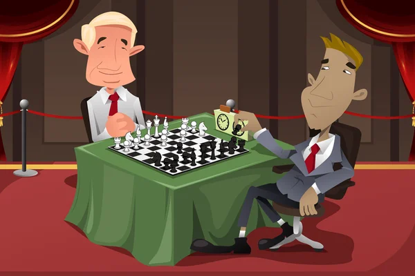 Podnikatelé hrál šachy — Stockový vektor