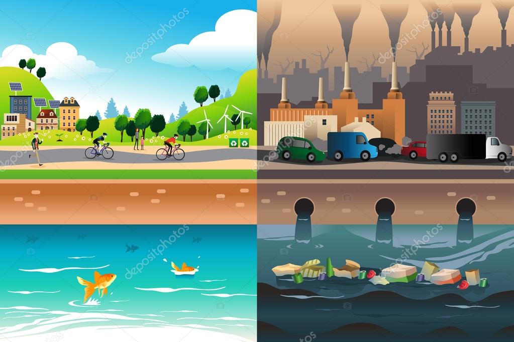 Polluted River Clipart