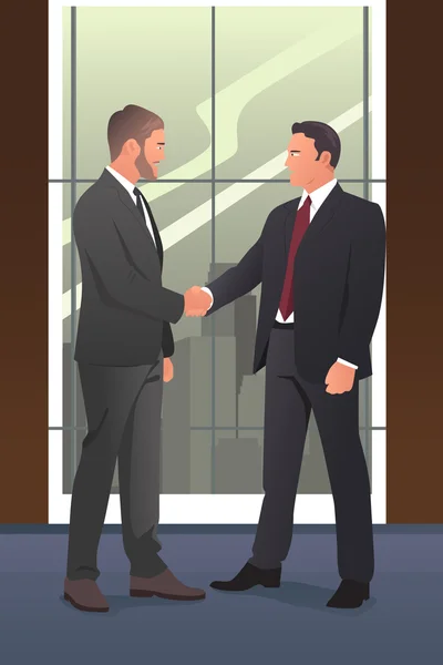 Businessmen Shaking Hands — Stock Vector