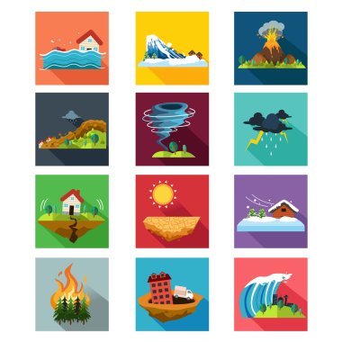 Natural Disaster Icons clipart