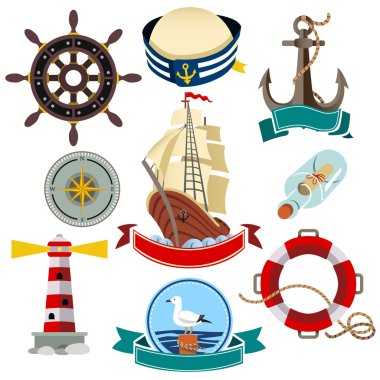 Nautical Icons Set clipart