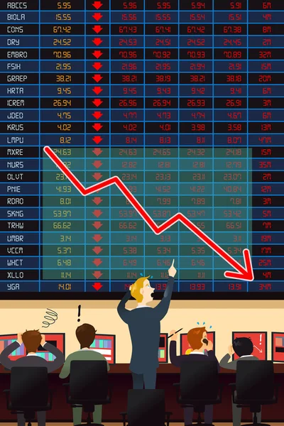 Economic Crisis Concept — Stock Vector