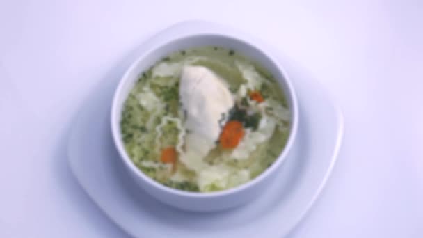 Easy chicken soup, close up — Stock Footage Easy chicken soup, close up Royalty Free Stock Footage
