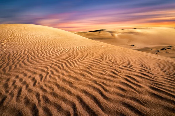 Pôr do sol da duna de areia — Fotografia de Stock