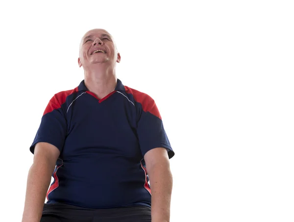 Un hombre con expresión facial — Foto de Stock