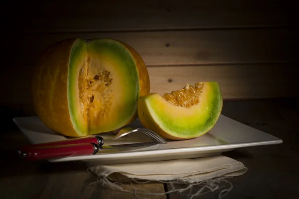 Affettato spanspek maturo o melone dolce — Foto Stock