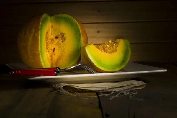 Affettato spanspek maturo o melone dolce — Foto Stock