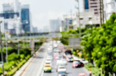 bir yolun bulanık görünüm