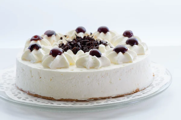 Gâteau de forêt noire blanche — Photo