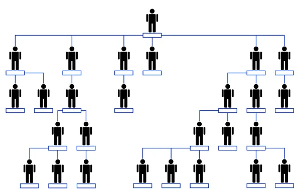 Бізнес організація корпоративна ієрархія робота команди Векторні ілюстрації — стоковий вектор