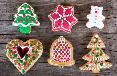 Noel gingerbread kalp şekli Sevgililer günü aşk kurabiyesi