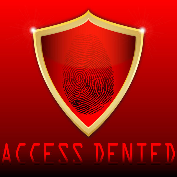 Отпечатки пальцев на сканере отрицают векторную иллюстрацию
