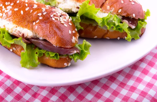 Клубний бутерброд крупним планом — стокове фото