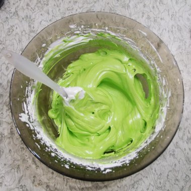 renkli tereyağı krema hazırlanması