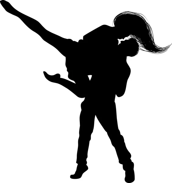 La pareja de baile — Archivo Imágenes Vectoriales