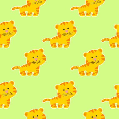 Bebek modeli ile sevimli kaplan