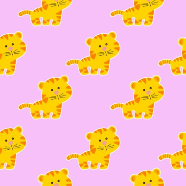 Bebek modeli ile sevimli kaplan