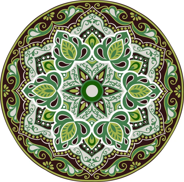 Mandala étnica floral — Vector de stock