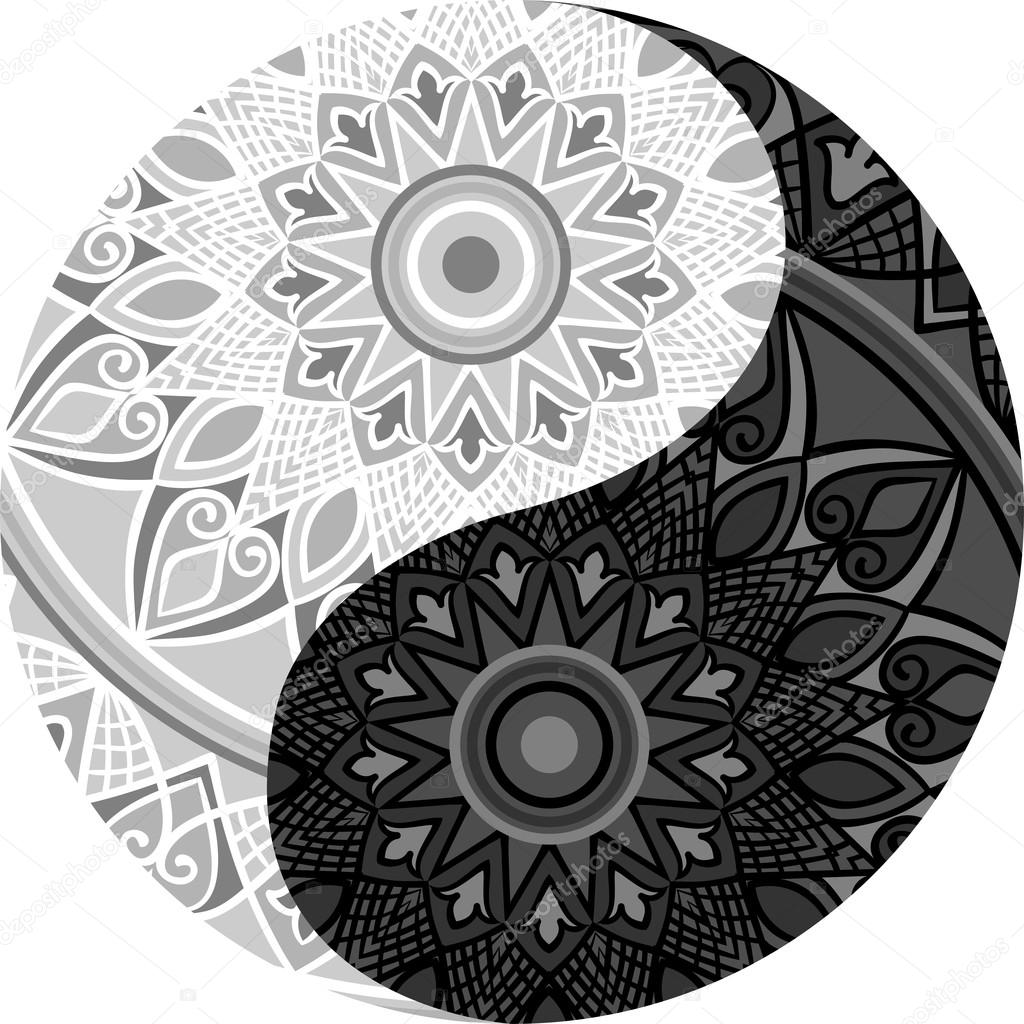 Download Mandala Yin Yang — Stock Vector © AmeKamura #115947274