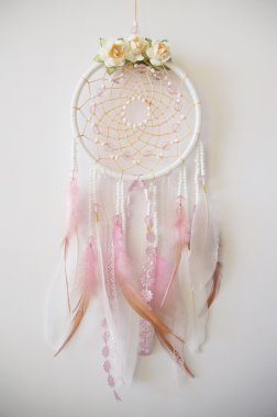 Beyaz-pembe Dreamcatcher