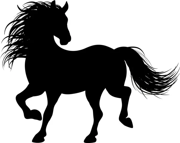 Un caballo corre — Vector de stock