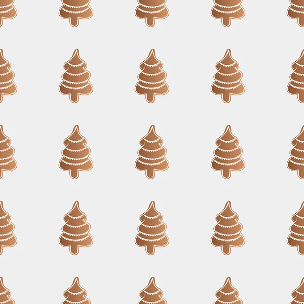 ジンジャーブレッドのクッキーのパターン — ストックベクタ
