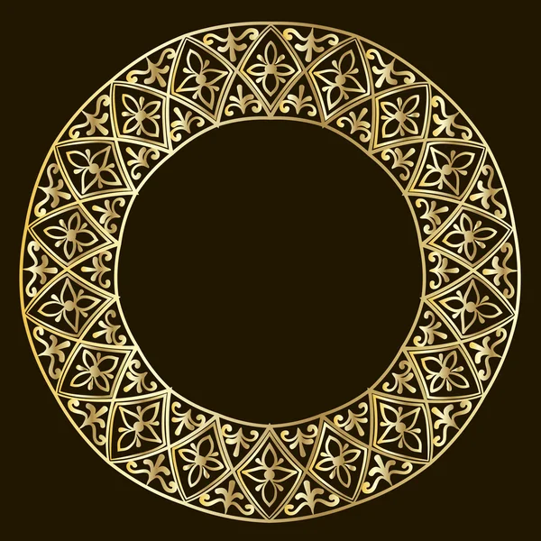 Yuvarlak altın çerçeve