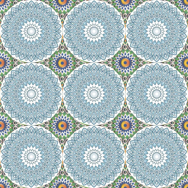 Modello con mandala — Vettoriale Stock