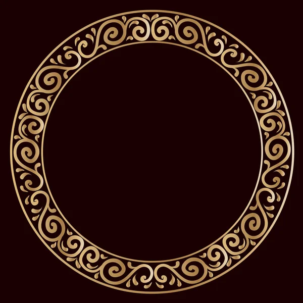 Круглый бронзовый каркас — стоковый вектор