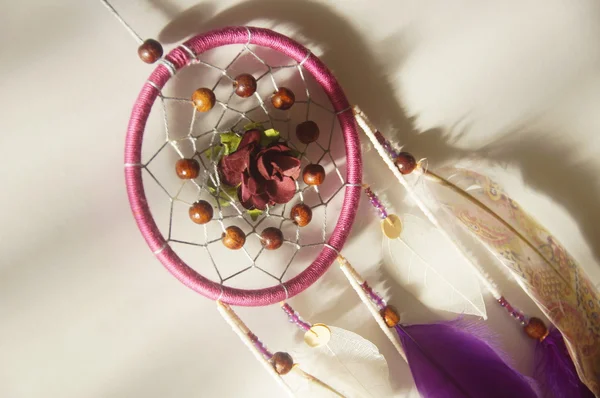 Violet maroon Dreamcatcher — Zdjęcie stockowe