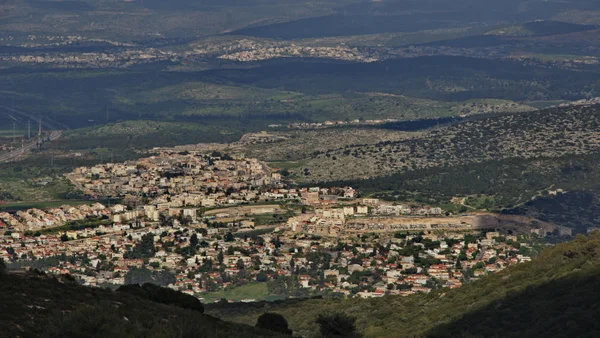 İsrail kasaba bir yükseklikten — Stok fotoğraf
