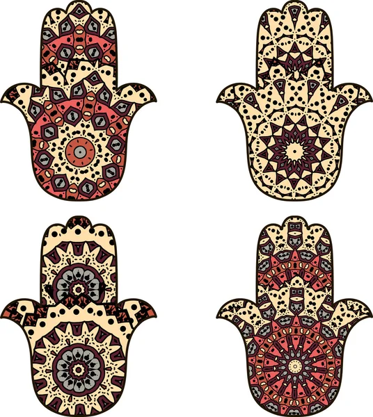 Bej rengi turuncu hamsa kümesi