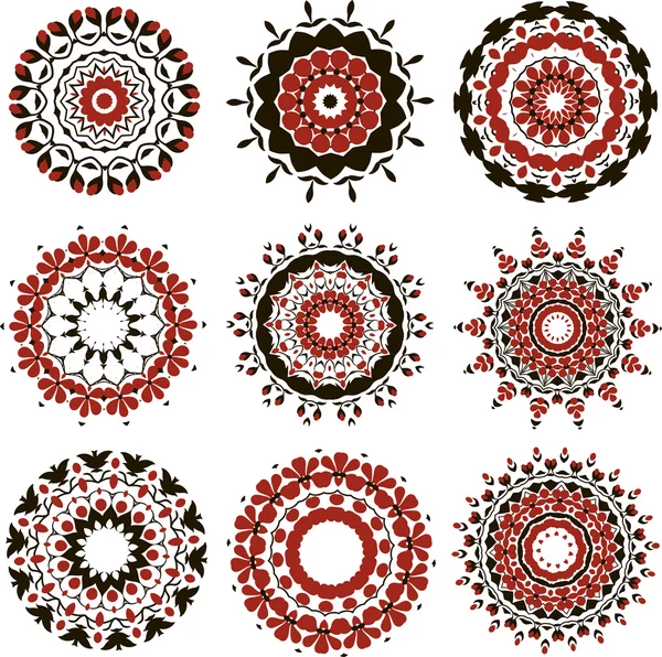 Siyah ve kırmızı mandalalar kümesi